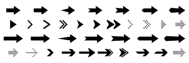 Pfeilsammlungsikonen vektorillustration