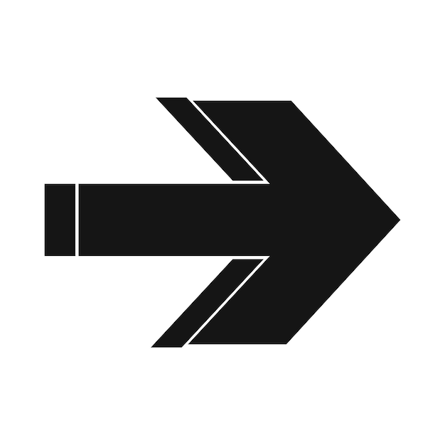 Pfeilsymbol im einfachen Stil isoliert auf weißem Hintergrund Klicken Sie auf das Symbol „Auswahl“.
