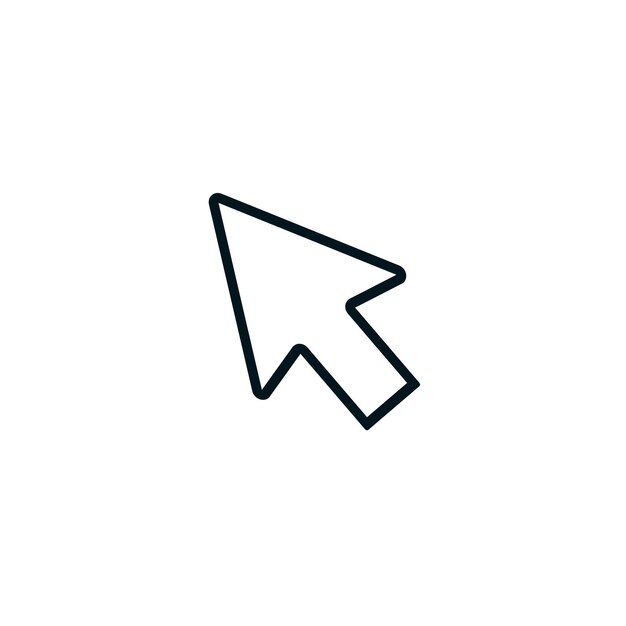 Pfeilzeiger-Icon-Vektor-Logo-Design-Vorlage im flachen Stil