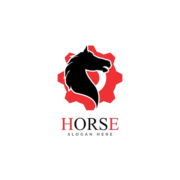 Pferd-logo-design-vorlage vektorillustration