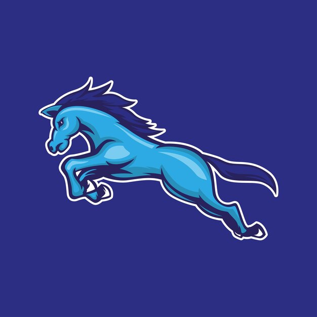 Pferd-maskottchen-logo-vektor-illustration