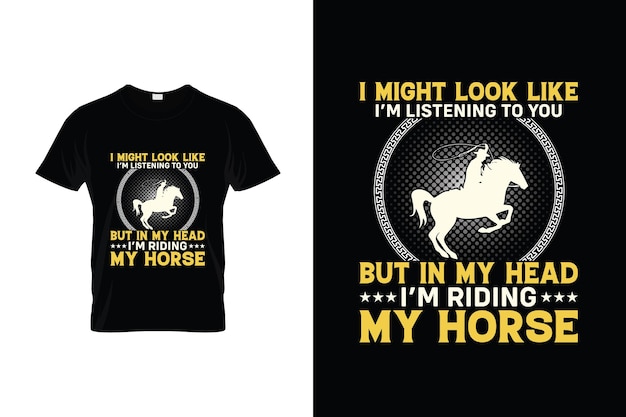 Pferd TShirt Design oder Pferd Poster Design Pferd Zitate Pferd Typografie
