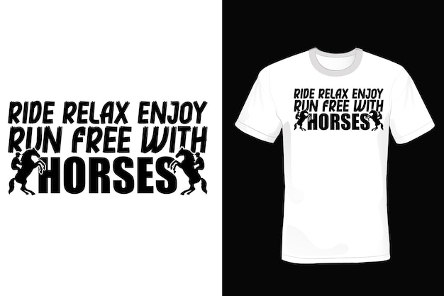Pferde-T-Shirt-Design, Typografie, Vintage