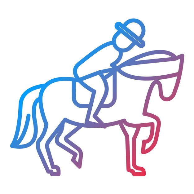 Vektor pferdreiter-ikonen-vektorbild kann für körperliche fitness verwendet werden