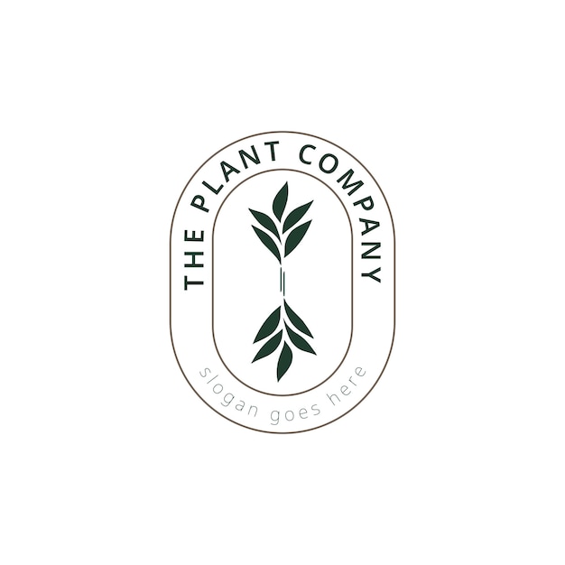 Pflanzen-Vektor-Logo-Design