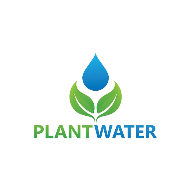 Pflanzenwasser logo vorlagendesign