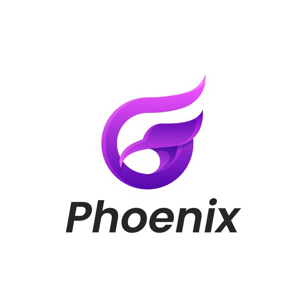 Phoenix bunter logovektor