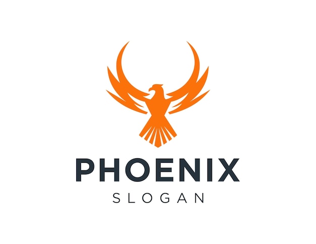 Phoenix Design Logo Design erstellt mit der Corel Draw 2018 Anwendung mit weißem Hintergrund