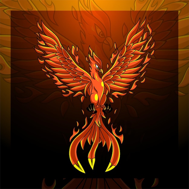 Phoenix esport-maskottchen-logo-design