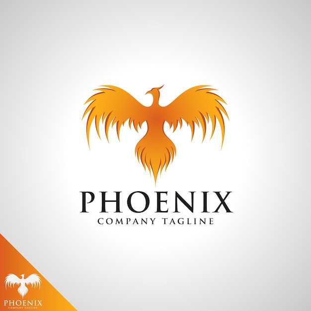 Vektor phoenix-feuer-vogel-logo-vorlage