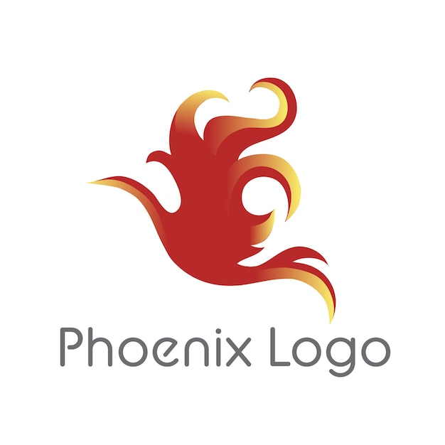 Phoenix Fire Logo Design Vector Illustraion