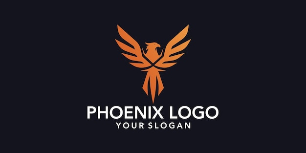 Phoenix-logo-adler und vogel-logo-design-vektor-logo-vorlage