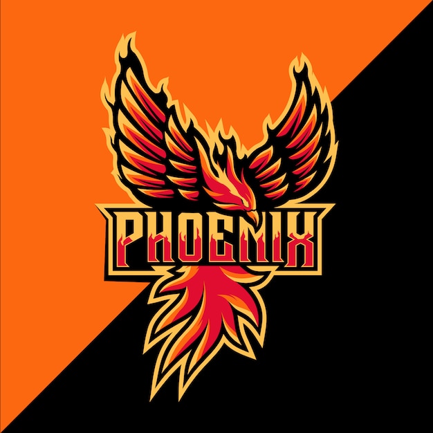 Phoenix sport maskottchen logo design