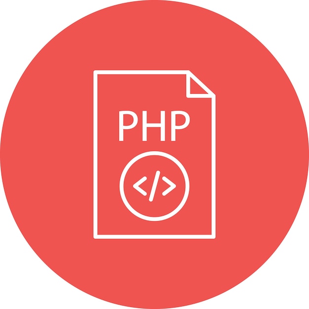 PHP-Datei-Ikonen-Vektorbild Kann für Codierung und Entwicklung verwendet werden