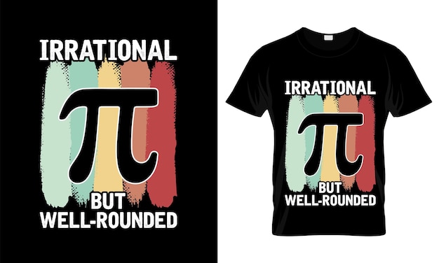 Pi-Tags-T-Shirt-Design Pi-Tages-Vektor Pi-Tag-Illustration Vintage-Grafik-T-shirt-Design