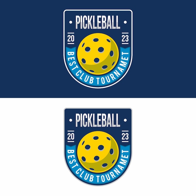 Vektor pickleball-sportlogo-design-vektorillustration