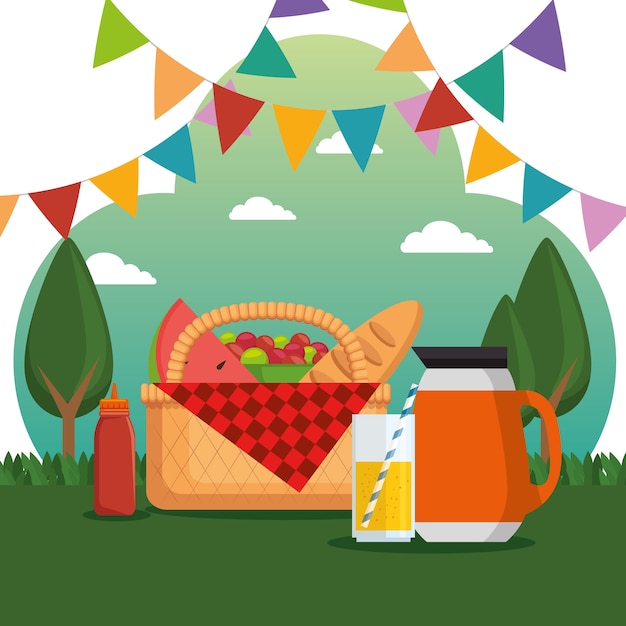 Vektor picknick-party-poster