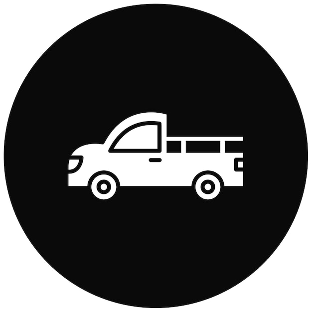 Vektor pickup truck-icon-vektorbild kann für village verwendet werden