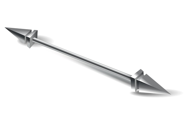 Vektor piercing-schmuck-ikone körpermetallische accessoires schönheitsdekoration ohrring modernes formdesign vektorillustration auf weißem hintergrund