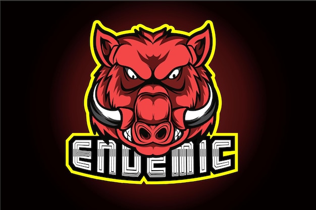 Pig e sport logo design