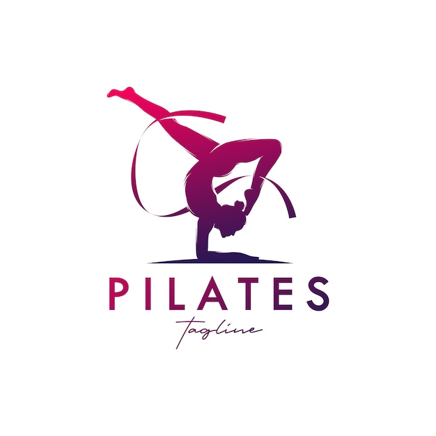 Pilates yoga logo identitätsdesign