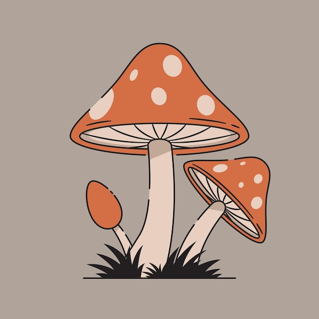 Pilz-Cartoon-Illustration