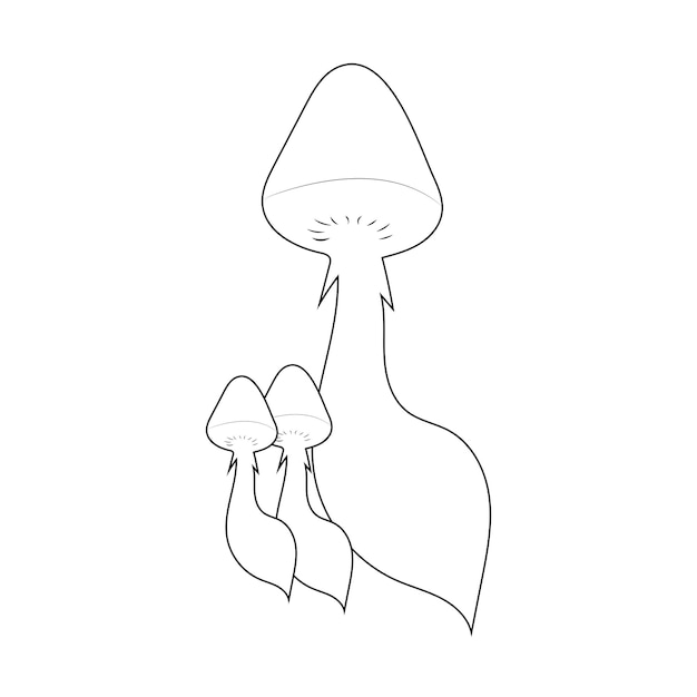 Pilz-Ikonen-Illustration Zeichentrickfilm-Vektor-Pilze-Clipart-Vektor isoliert auf weißem Hintergrund