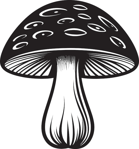Pilze blühen Pilz-Symbol in Vector Mycelium Muse Vector Pilz-Logo-Design
