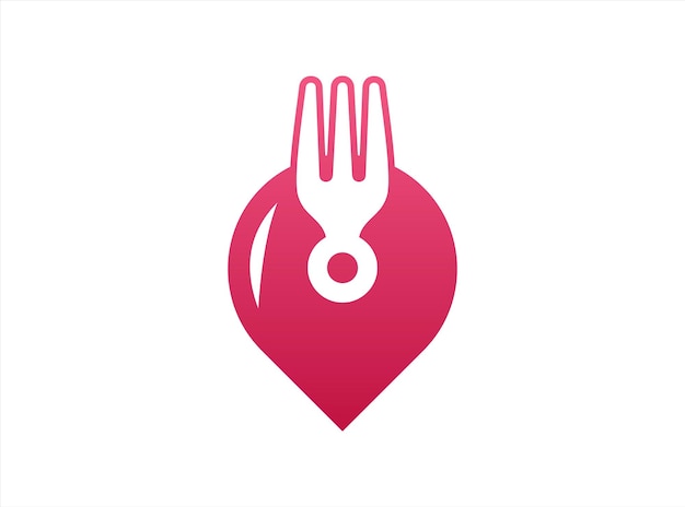 Vektor pin-food-logo-design-konzept