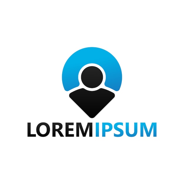 Pin-Leute-Logo-Vorlagen-Design