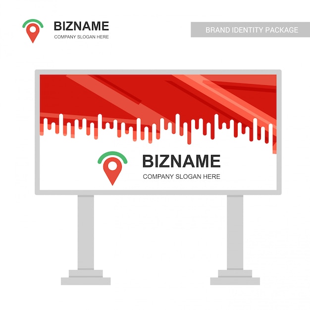 Pin-logo und billboard-design