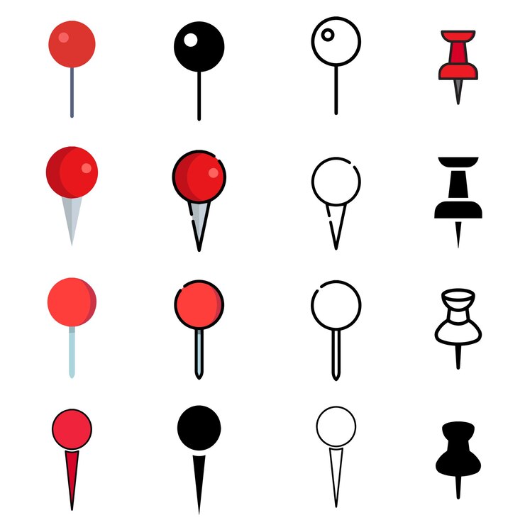 Vektor pin- und standort-icon-pack
