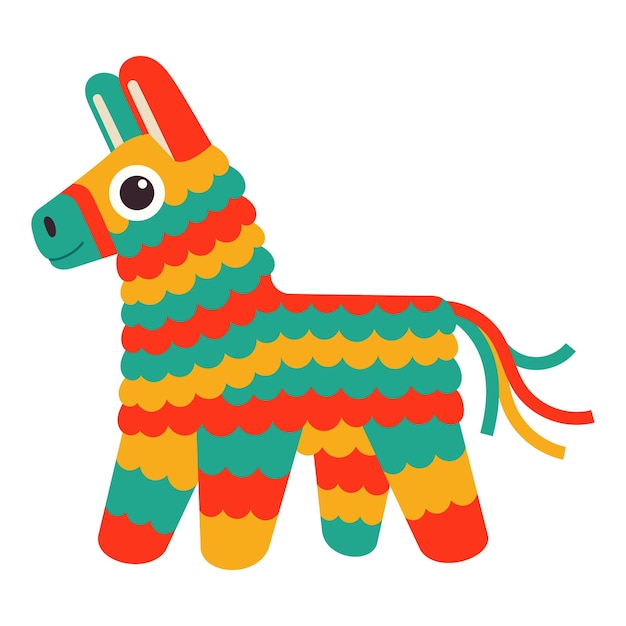 Pinata-Vektorillustration isoliert auf weißem Hintergrund