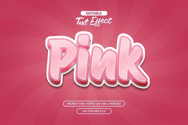 Pink-bearbeitbarer Text-Effekt