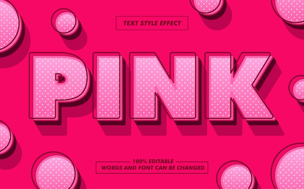 Pink bold text style effekt