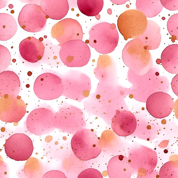 Pink dots muster aquarell im aquarell-stil auf schwarzem hintergrund