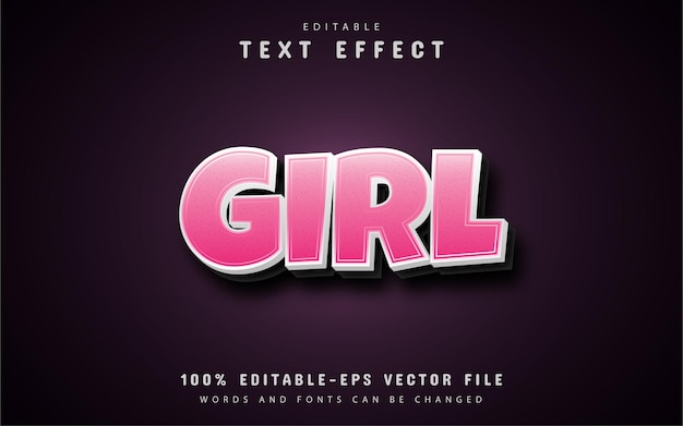 Pink girl texteffekte