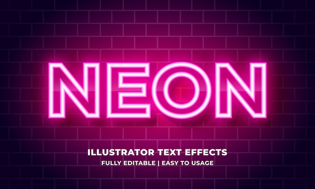 Vektor pink neon text effekt