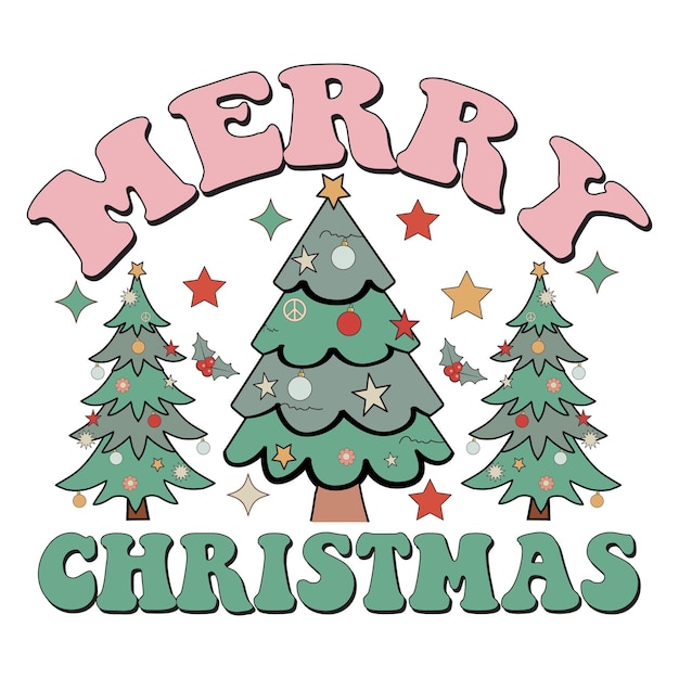 Pink Retro Weihnachts-Sublimationsdesign
