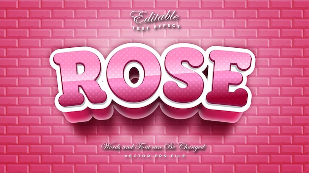 Pink rose texteffekt