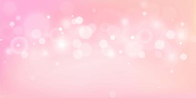 Pinkes Bokeh-Hintergrunddesign mit weichem romantischen Gradienten und abstrakten verschwommenen Lichtfunken
