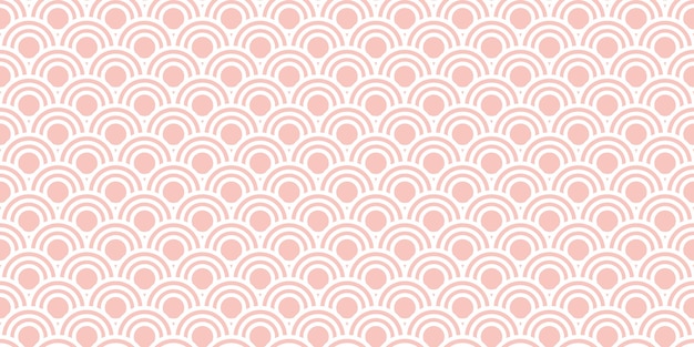 Pinkes nahtloses Banner mit traditionellen japanischen Wellen
