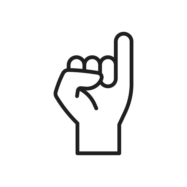Pinky-Finger-Symbol Einfache dünne Umrisse