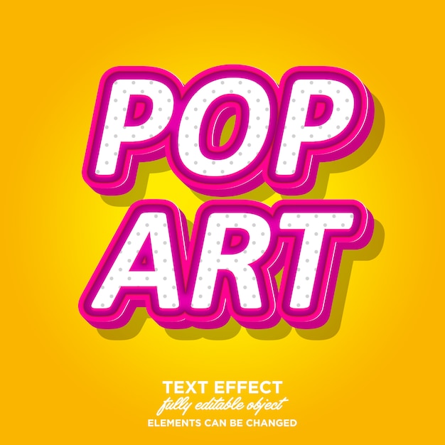 Pinky Pop-Art 3D-Textart