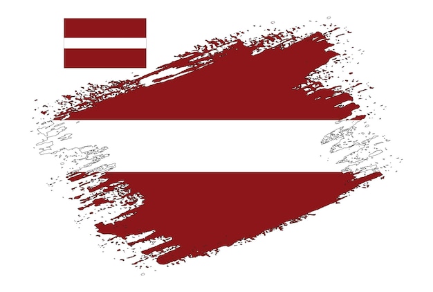 Vektor pinseldesign lettland-flaggenvektor