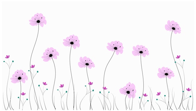 Pinselstriche Blumenhintergrund künstlerisches botanisches Design