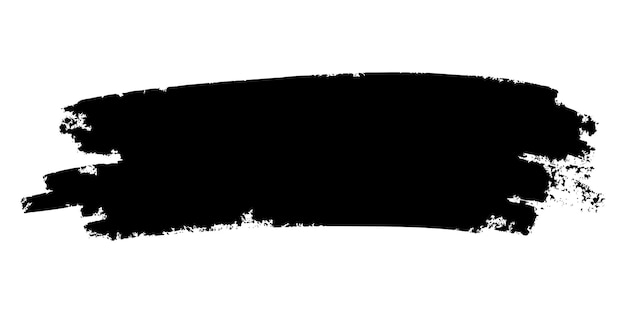 Pinselstriche Pinsel Linien schwarze Farbe Grunge handgezeichnetes grafisches Element isoliert auf weißer Hintergrundvektorillustration