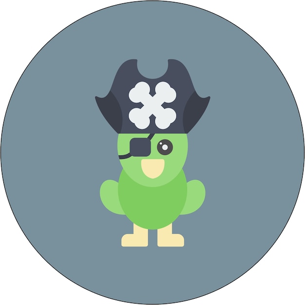 Vektor pirate parrot vektor-illustrationsstil