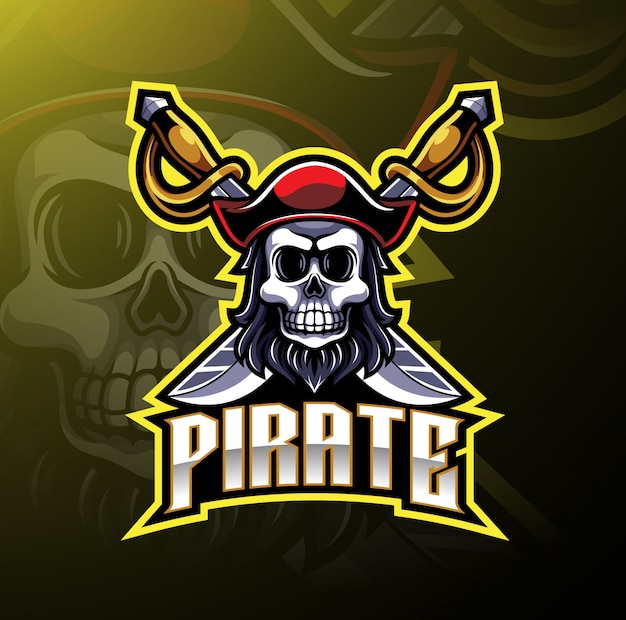 Piraten maskottchen gaming-logo