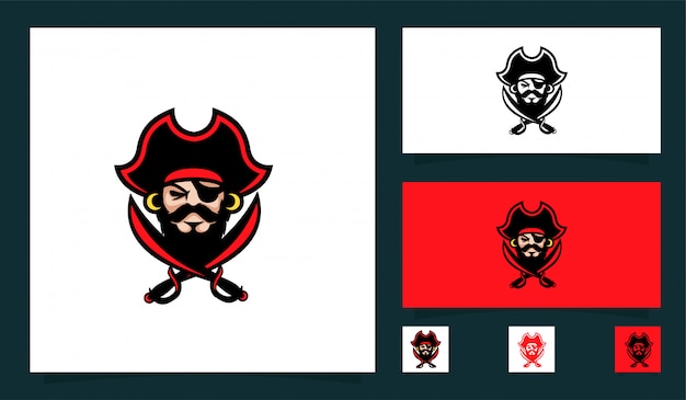 Piraten maskottchen sport logo